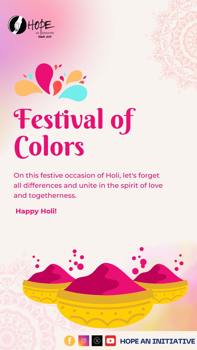 InitiativeAn's tweet photo. Wish you a Happy Holi filled with moments of love and colorful memories.#holi #holi2025 #happyholi #holifestival #india #festival #colors #colours #holika #festivalofcolors #indianfestival #holihai #holikadahan https://t.co/pbTgtD7Jjk