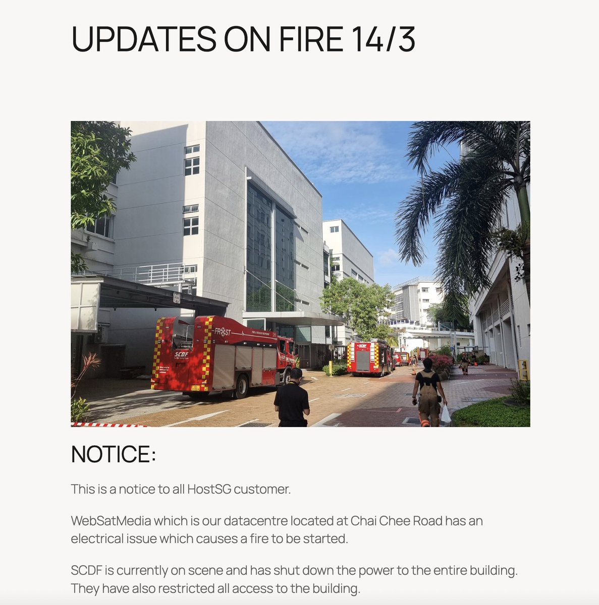 So the host that I'm using for both my blog and MonitorBolt's email sending feature is down,  

due to a fire in their data centre 🤣  

I might have to explore alternatives now lol

#buildinpublic