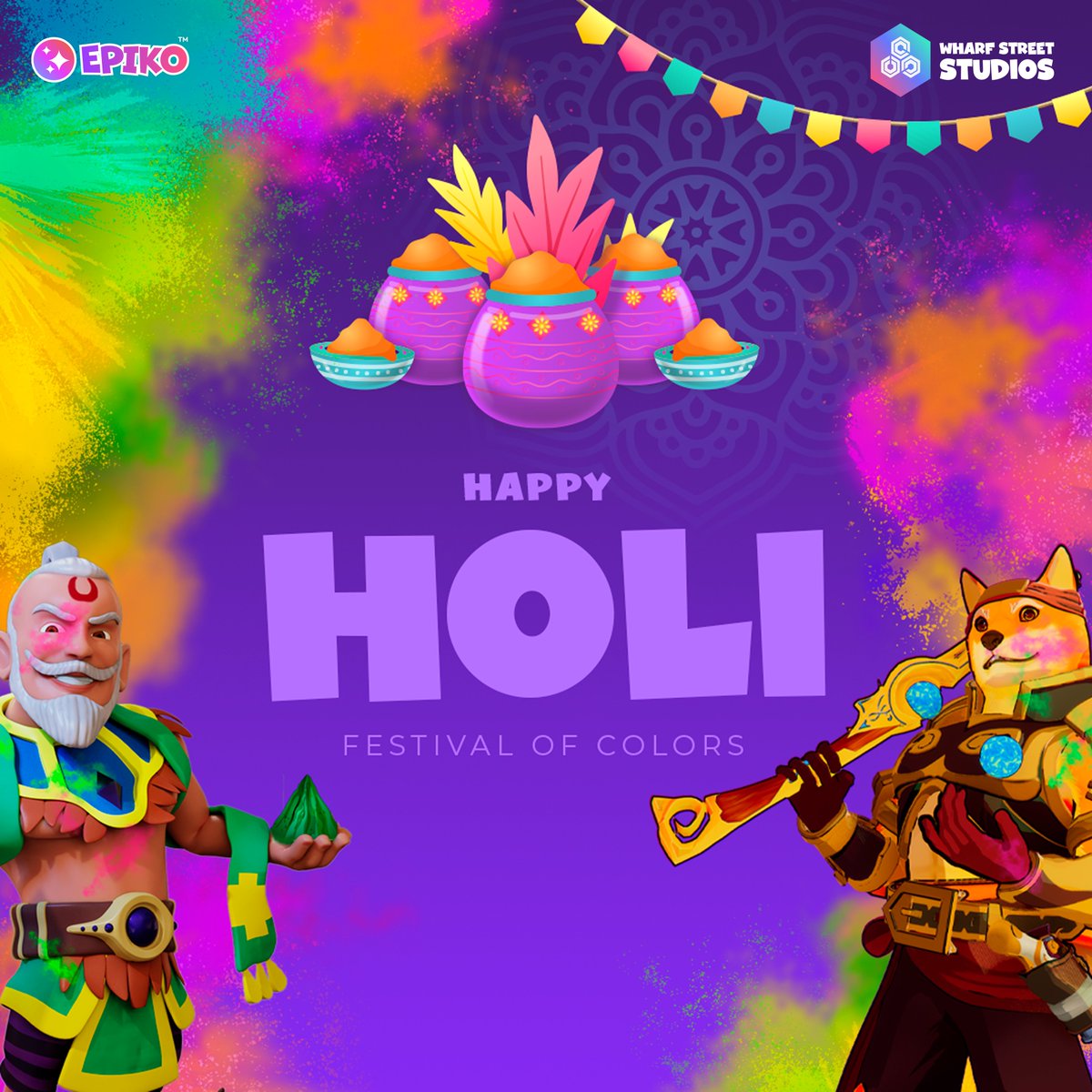 May the vibrant colors of #Holi bring happiness, prosperity, and success to your life!