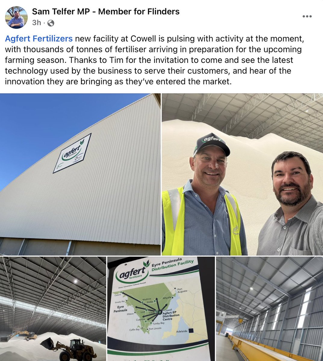 Thanks for visiting Sam, the EP is about to embark on a new era for fertiliser supply and convenience.
facebook.com/share/p/1DeDaa…