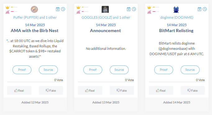CoinMarketCal tweet media