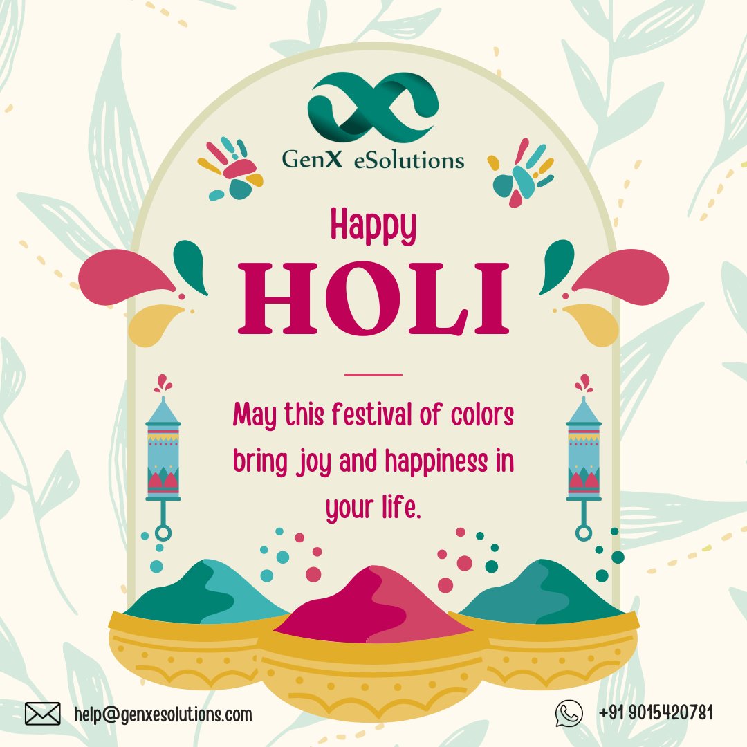 GenXeSolutions's tweet photo. This Holi, let’s paint the future of travel technology with bright ideas and bold innovations! Wishing you a festival filled with joy, success, and limitless possibilities.
Wishing you a very Happy Holi.

#happyholi2025  #FestiveVibes  #Colours #GenXeSolutions https://t.co/JsiiF2eTK7