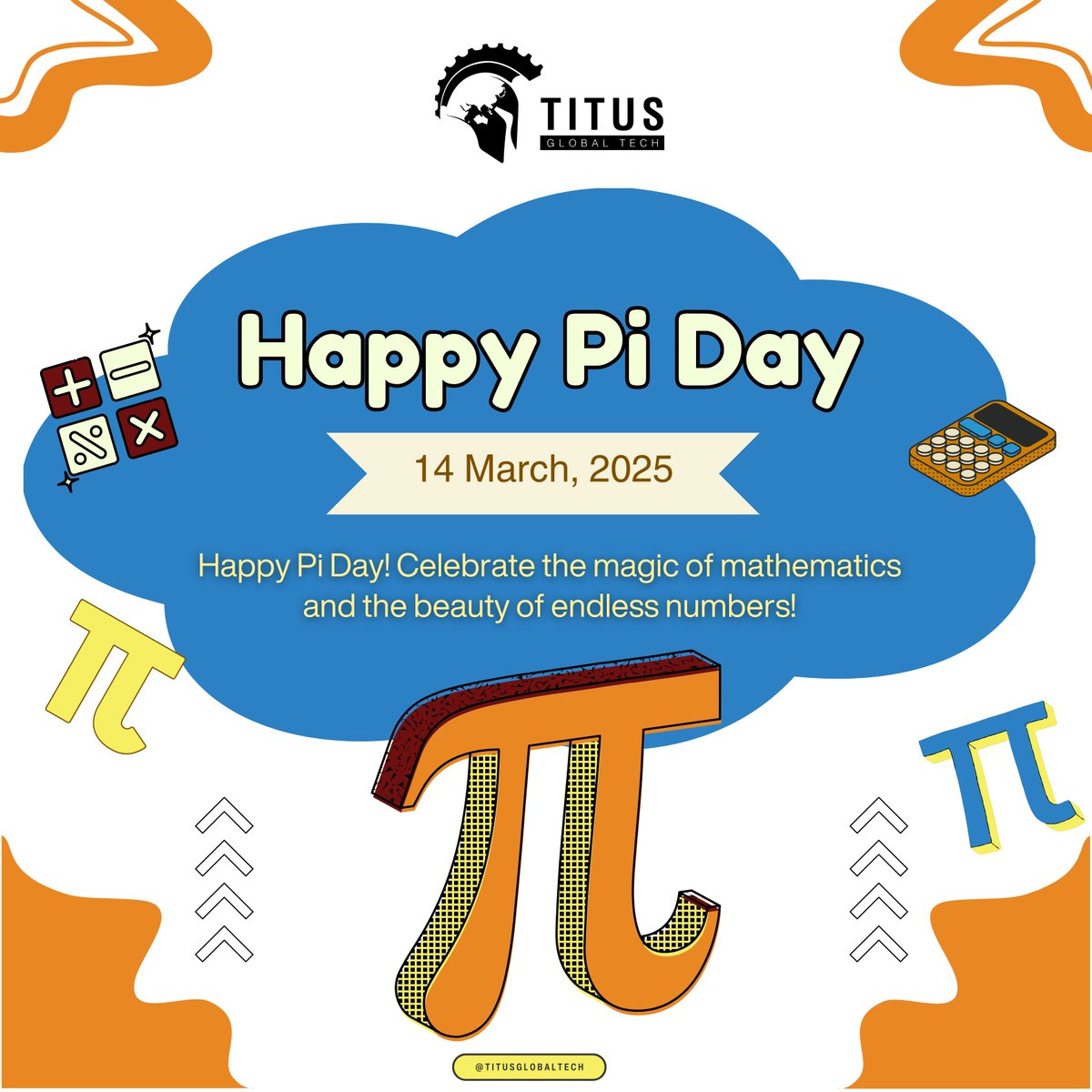 TitusGlobalTech's tweet photo. Serving up infinite possibilities this Pi Day! 🌀✨ Whether you're crunching numbers or enjoying a slice, let's celebrate the power of π! 🎉🥧

 #PiDay #EngineeringTheFuture #TitusGlobalTech https://t.co/MAPZ49J33p