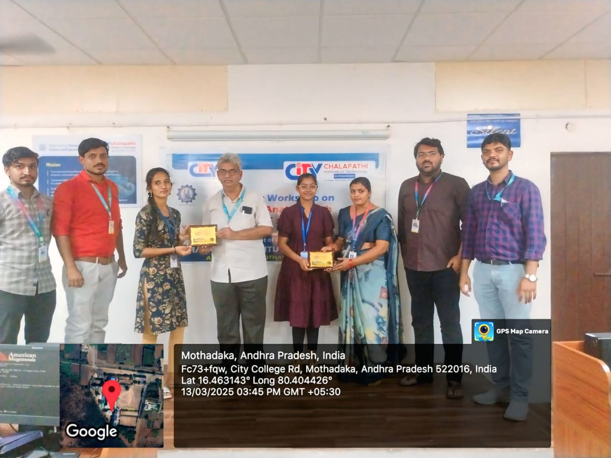 chalapathicit's tweet photo. CITY-announce that Dept of #civilengineering, has successfully completed a 3-day workshop on #spatialanalysis using #ArcGIS software!The workshop provided an excellent opportunity for students to dive into the world of geospatial data and learn practical skills https://t.co/gS9Rs8YiOg