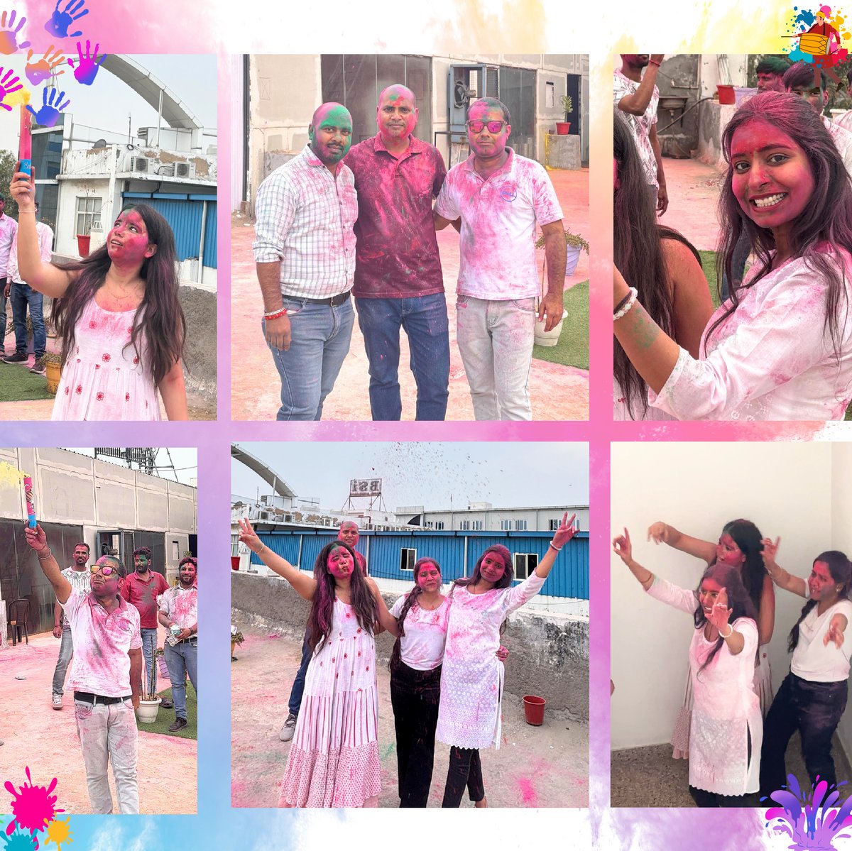 esearchlogix's tweet photo. Colors, Colleagues &amp; Cheers! 🌈✨ Turning the office into a splash of joy and laughter! 💼🎭 HAPPY HOLI🤩 

#WorkHardPlayHoli #OfficeWaliMasti #esearchlogix https://t.co/RwCJdiAowI