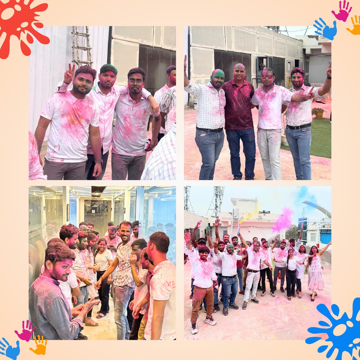 esearchlogix's tweet photo. Colors, Colleagues &amp; Cheers! 🌈✨ Turning the office into a splash of joy and laughter! 💼🎭 HAPPY HOLI🤩 

#WorkHardPlayHoli #OfficeWaliMasti #esearchlogix https://t.co/RwCJdiAowI