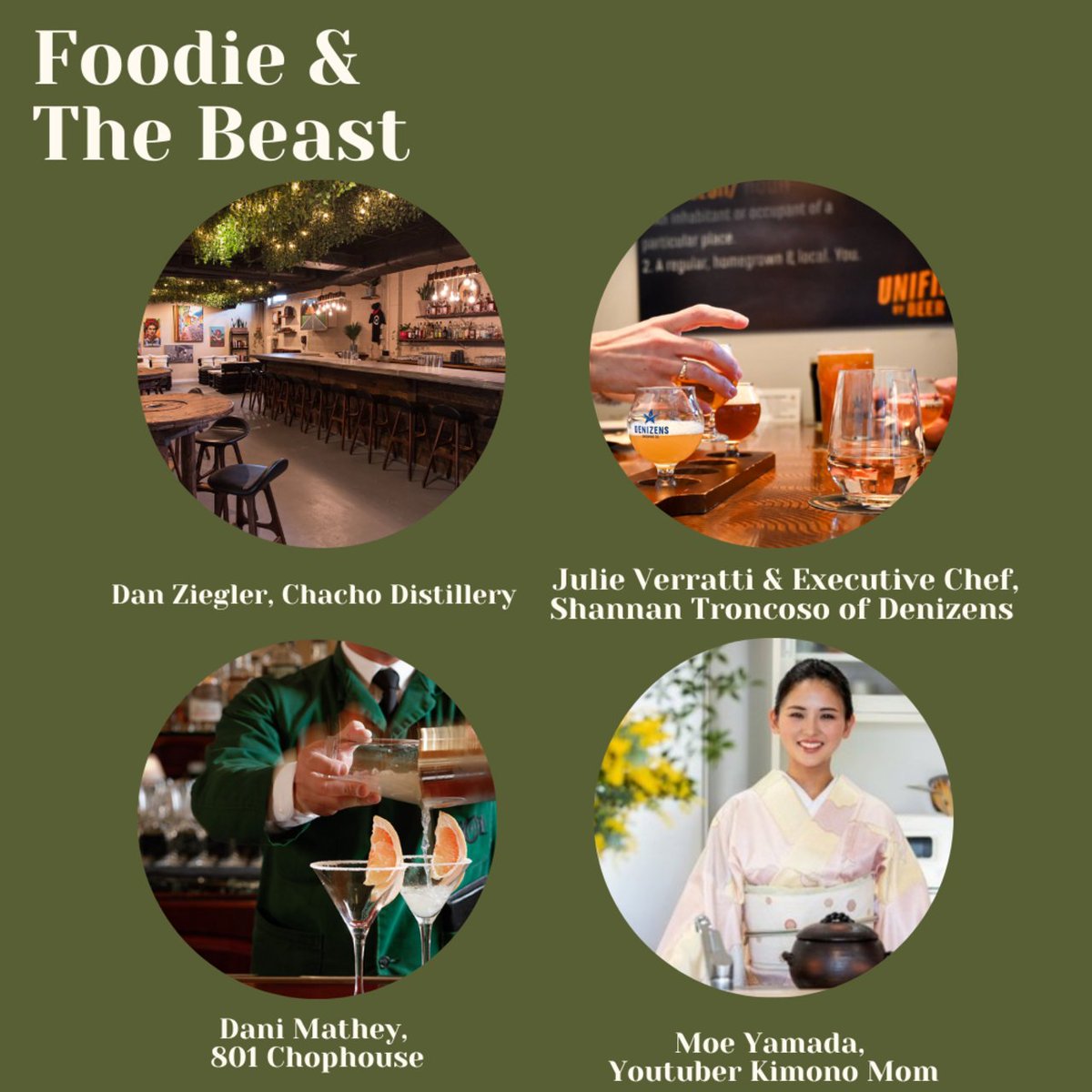 Nycci Nellis (@nyccinellis) on Twitter photo #ICYMI on #FoodieandTheBeast ~ Feast Your Ears! Another jam-packed show with an incredible lineup of guests 👀⬇️
Dan Ziegler (<a href="/Chacho_USA/">Chacho</a>) | <a href="/JulieVerratti/">Julie Verratti ⛳️🍺🦀⚽️</a> & Shannan Troncoso (<a href="/DenizensBrewing/">Denizens Brewing Co.</a>) | Dani Mathey (#801Chophouse x <a href="/LindaRothPR/">LRA PR</a>) | <a href="/Kimono_Mom/">Kimono Mom / MOE</a>
thelistareyouonit.com/foodie--the-be… #ICYMI on #FoodieandTheBeast ~ Feast Your Ears! Another jam-packed show with an incredible lineup of guests 👀⬇️
Dan Ziegler (<a href="/Chacho_USA/">Chacho</a>) | <a href="/JulieVerratti/">Julie Verratti ⛳️🍺🦀⚽️</a> & Shannan Troncoso (<a href="/DenizensBrewing/">Denizens Brewing Co.</a>) | Dani Mathey (#801Chophouse x <a href="/LindaRothPR/">LRA PR</a>) | <a href="/Kimono_Mom/">Kimono Mom / MOE</a>
thelistareyouonit.com/foodie--the-be…