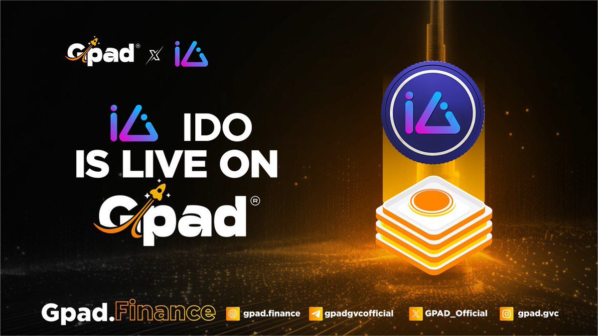 GPAD_Official's tweet image. @iai_center  IDO Garunteed Tier Round is now live!

🔔 Attention to all tiers! Garunteed Round for $iAi Token IDO is officially open!

👀 Don&apos;t miss your chance to participate and secure your share of $iAi tokens.

🔗 Join now: gpad.finance/ido/iai/#conta…