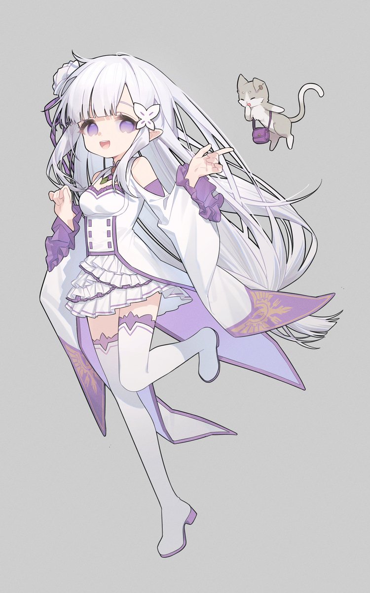 この前描いたエミリアたん２つ