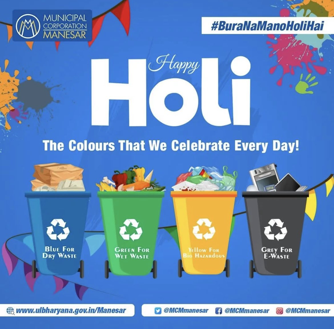 Municipal Corporation Manesar (@mcmanesar) on Twitter photo Our kinda colours, Our kinda Holi.
May we celebrate the festival of these colours today and everyday -<a href="/RenuSogan/">Renu Sogan</a>
#Holi #Holi2025 #HoliCelebration #HoliCelebrations #WasteSegregation Our kinda colours, Our kinda Holi.
May we celebrate the festival of these colours today and everyday -<a href="/RenuSogan/">Renu Sogan</a>
#Holi #Holi2025 #HoliCelebration #HoliCelebrations #WasteSegregation