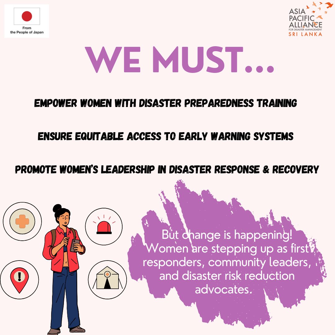 Empowered Women, Resilient Communities!
When women lead in disaster management, communities become stronger and more prepared. Their skills, empathy, and leadership ensure a more inclusive and effective response to crises. Let's break barriers and build resilience together!  #IWD