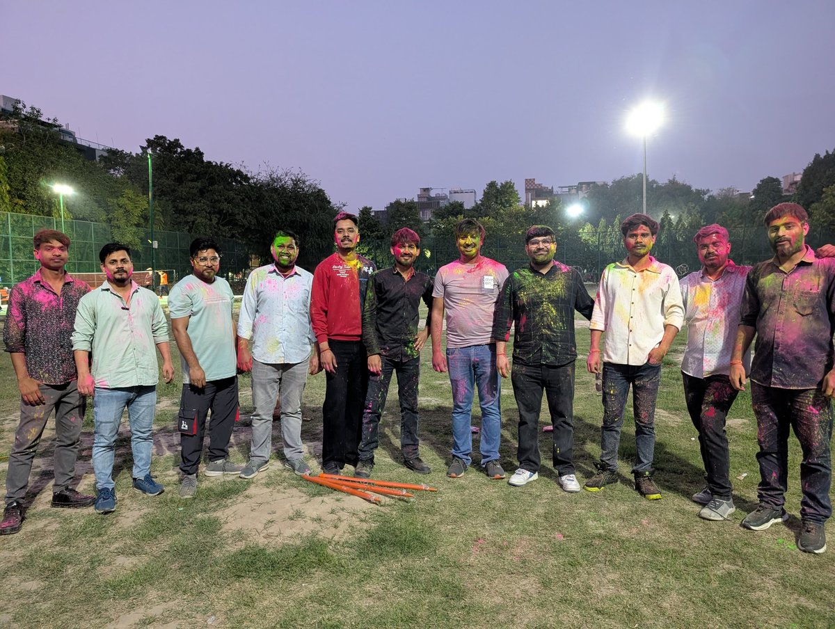 corewavetech's tweet image. Work hard, play harder! Celebrating Holi with a cricket match at the office was the perfect way to mix teamwork, colors, and fun. From hitting sixes to dodging colors, we made memories that will last beyond deadlines. Here's to a vibrant celebration and even brighter teamwork! 🏏