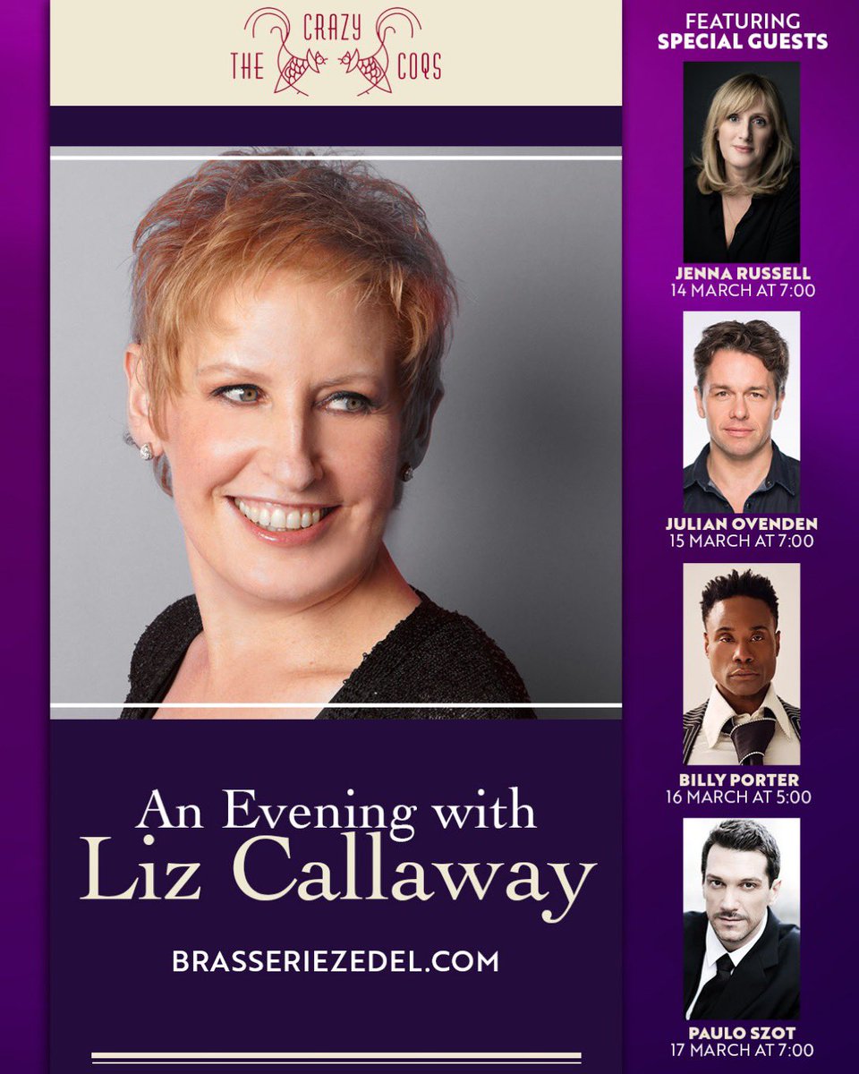 darran brown (@middx2) on Twitter photo Best wishes <a href="/LizGoesOn/">Liz Callaway</a> for your opening night <a href="/CrazyCoqs/">Crazy Coqs</a> & have a great evening <a href="/jennarusselluk/">Jenna Russell</a> ❤️🎼🎭 Best wishes <a href="/LizGoesOn/">Liz Callaway</a> for your opening night <a href="/CrazyCoqs/">Crazy Coqs</a> & have a great evening <a href="/jennarusselluk/">Jenna Russell</a> ❤️🎼🎭