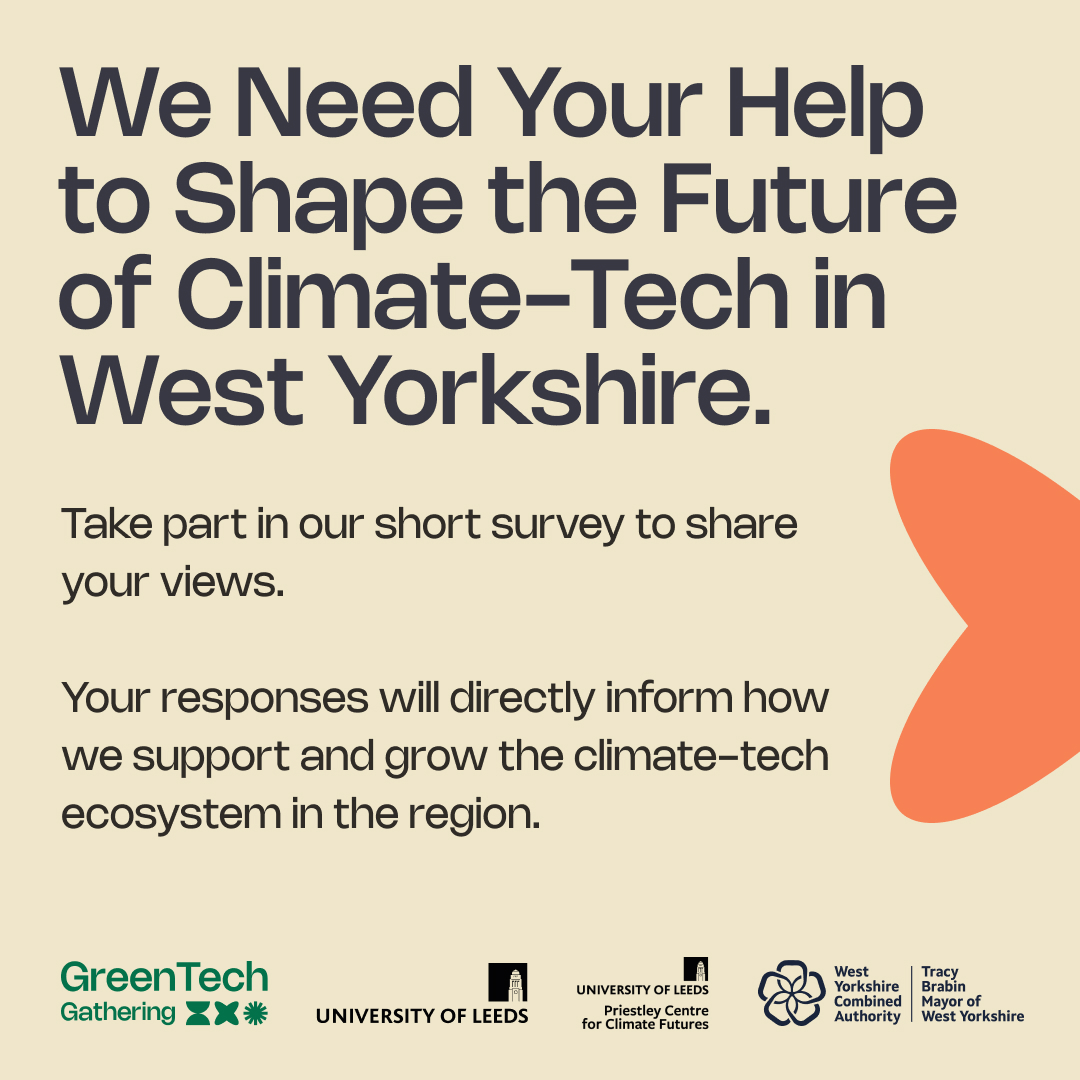 madeby.studio (@madebystudio) on Twitter photo We need your help.
We're working with <a href="/UniversityLeeds/">University of Leeds</a> <a href="/PriestleyCentre/">Priestley Centre for Climate Futures</a> & <a href="/WestYorkshireCA/">West Yorkshire Combined Authority</a> to help grow West Yorkshire’s climate-tech sector.
👉 Take part here: loom.ly/-bPrW3M
#climatetech #netzero #climate We need your help.
We're working with <a href="/UniversityLeeds/">University of Leeds</a> <a href="/PriestleyCentre/">Priestley Centre for Climate Futures</a> & <a href="/WestYorkshireCA/">West Yorkshire Combined Authority</a> to help grow West Yorkshire’s climate-tech sector.
👉 Take part here: loom.ly/-bPrW3M
#climatetech #netzero #climate