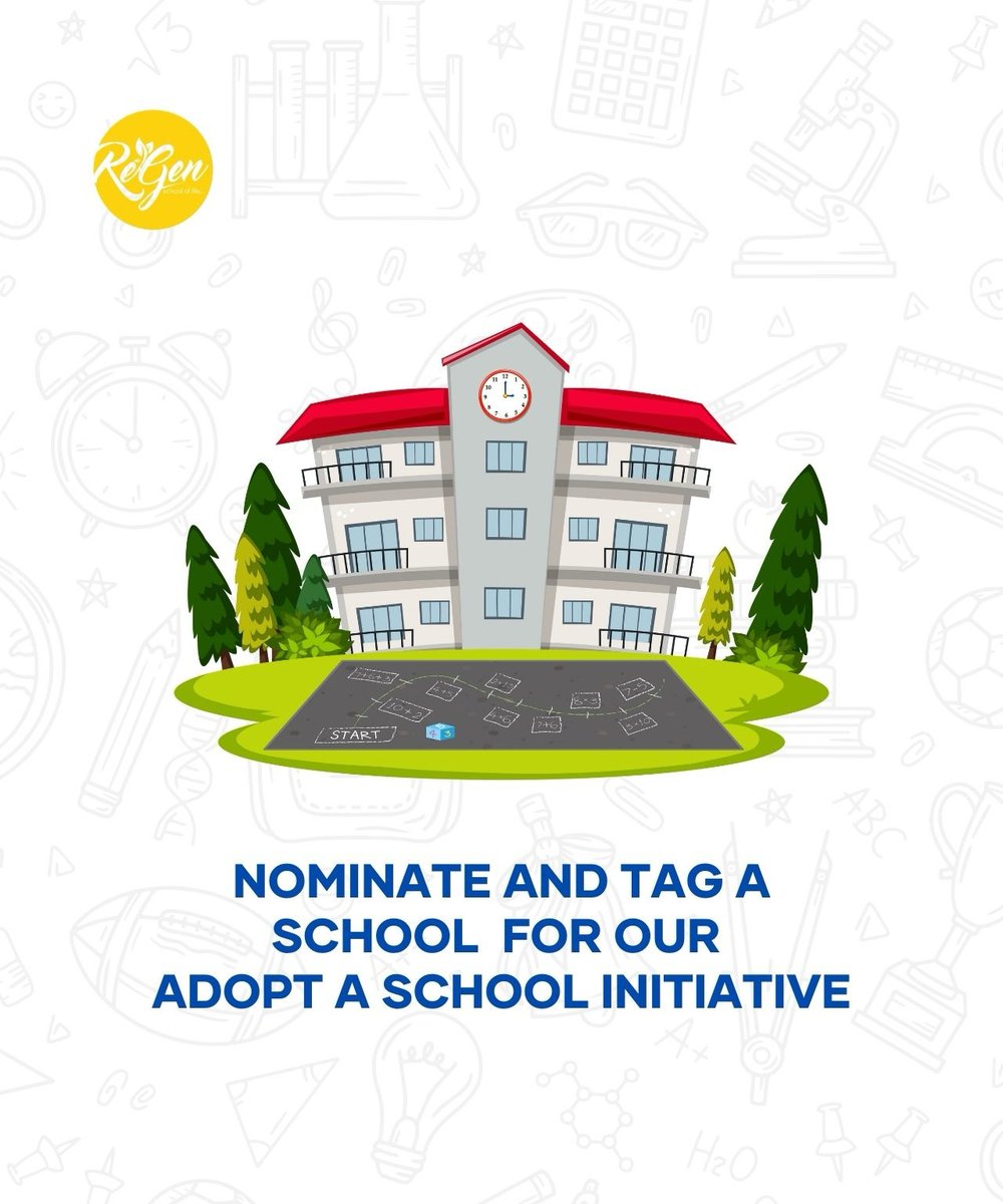 ReGen_SchOfLife's tweet photo. Through our Adopt-A-School Initiative, we're providing essential resources and support to schools in need. 

You can get involved and make a difference in a child's education. 

Nominate a school today 

#AdoptASchool #ReGenImpact https://t.co/5BsrCjkzaS