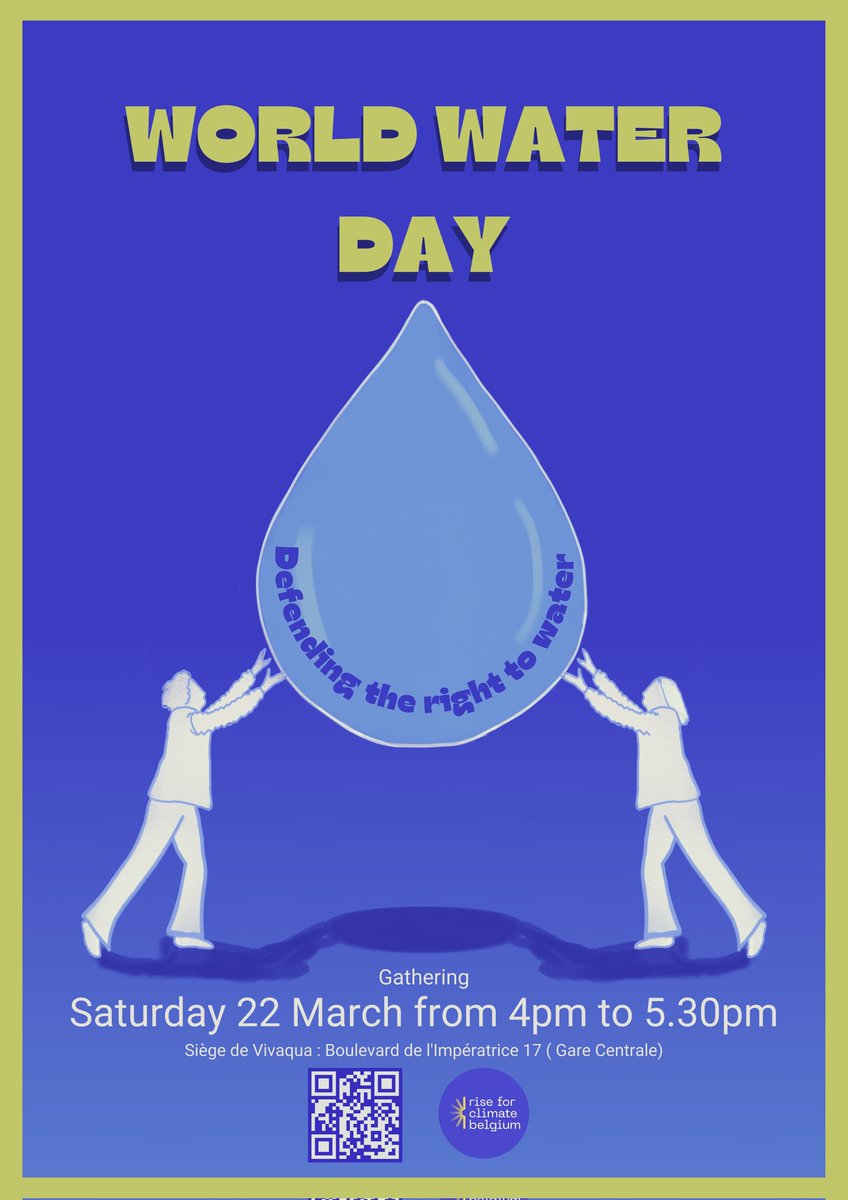 On the occasion of World Water Day 
Faced with the commodification of water and the destruction of the climate, which are worsening access to water for all, we continue to fight fir this universal right by supporting public management at Belgian, European and global level!