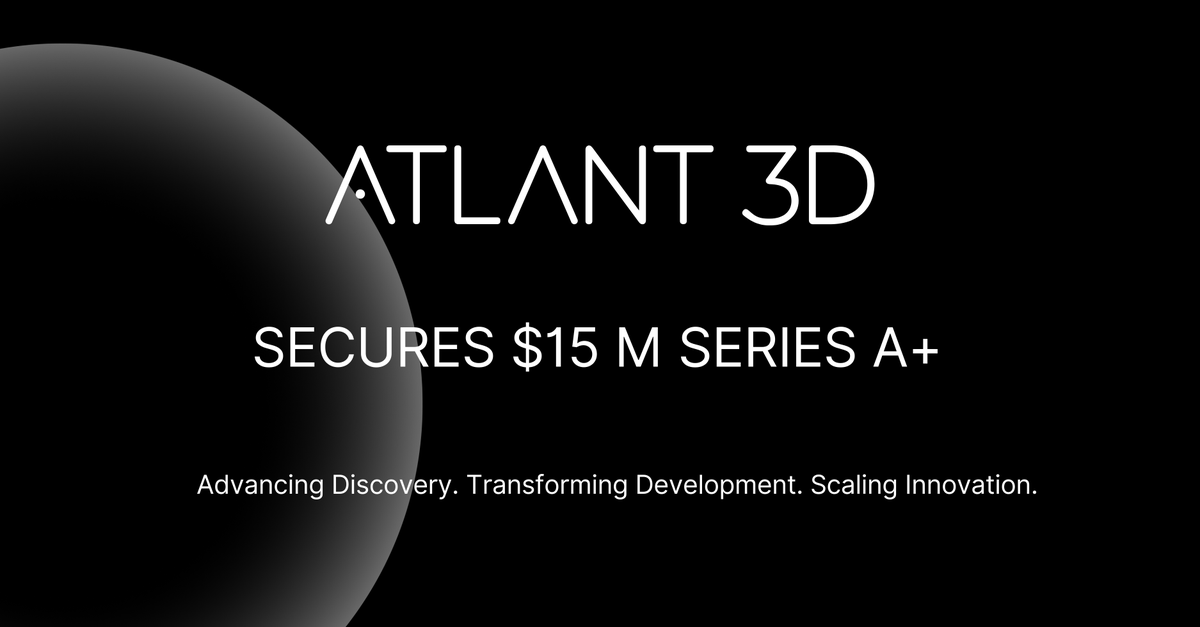 ATLANT 3D Secures $15M Series A+ to Advance Atomic-Scale Manufacturing

West Hill Capital leads our Series A+ round, fueling our mission to revolutionize microelectronics, quantum computing, aerospace, optics, photonics, advanced packaging, and material discovery with Direct