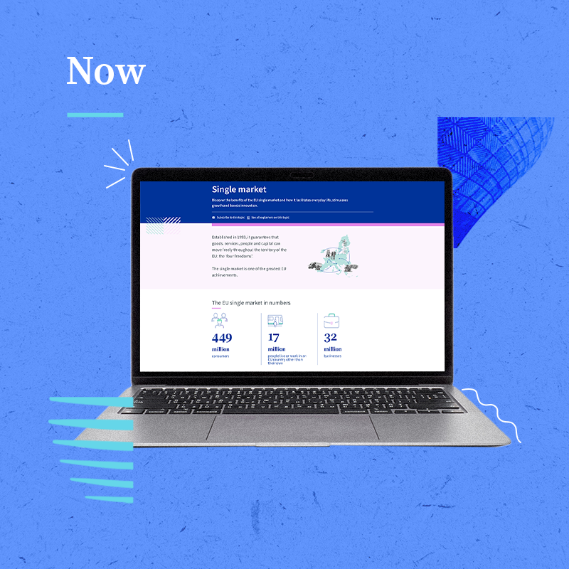 EUCouncil's tweet image. The way we access information changed forever with the birth of the #WorldWideWeb 36 years ago.

The Council website keeps on evolving to make information easy to find.

From AI to competitiveness, check out our newly redesigned topic pages 🔗 europa.eu/!QH3dj7