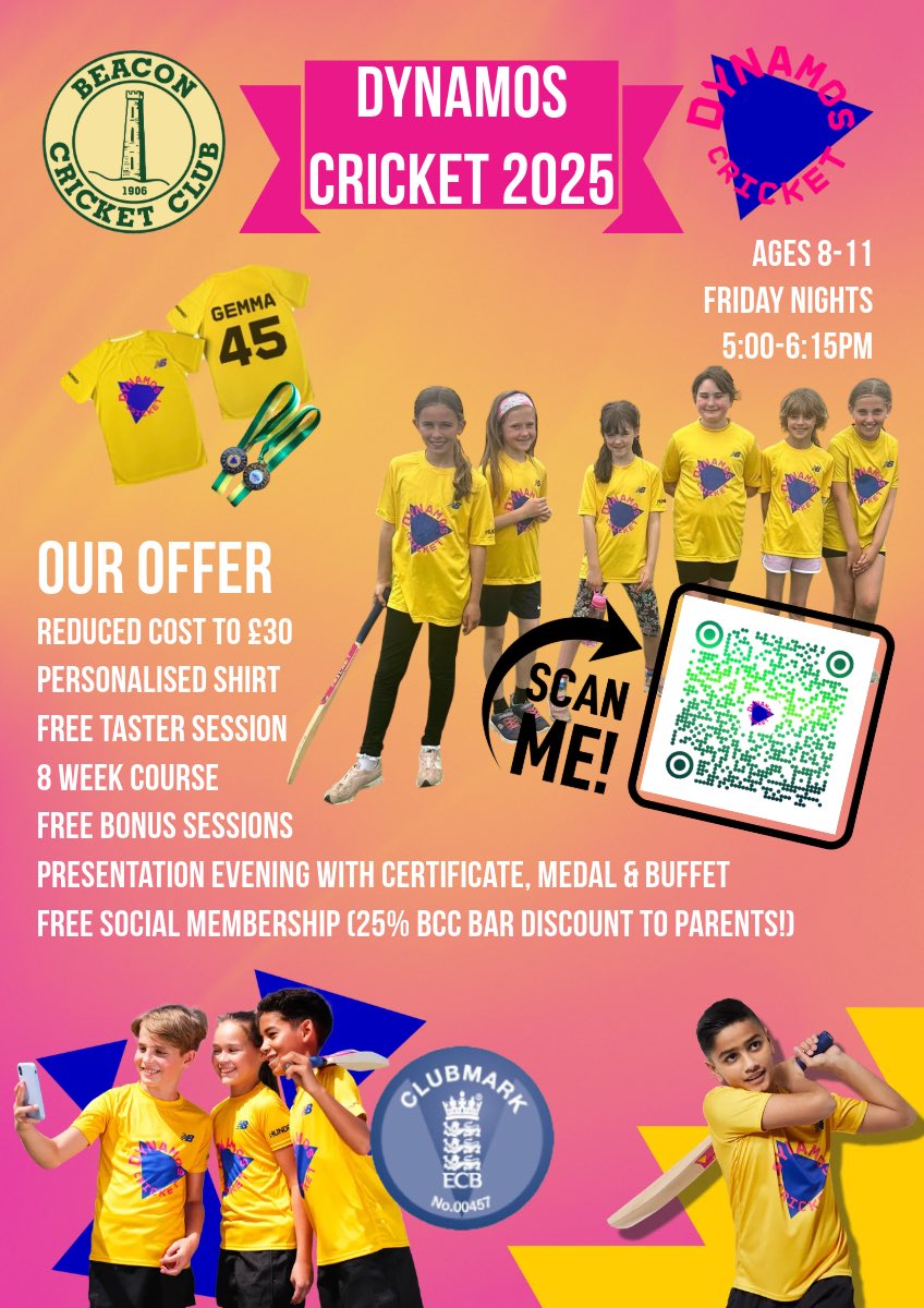 Beacon Cricket Club ๐ (@beaconcc) on Twitter photo Registration is open for <a href="/beaconcc/">Beacon Cricket Club ๐</a>โs 2025 <a href="/allstarscricket/">All Stars Cricket</a> & <a href="/DynamosCricket/">Dynamos Cricket</a> programmes
Scan the QR codes on the attached posters, or follow the links below to sign up your child for a summer of fun
๐All Stars ecb.clubspark.uk/AllStars/beacoโฆ
๐ฅ Dynamos ecb.clubspark.uk/Dynamos/beaconโฆ
๐๐ฅ๐ Registration is open for <a href="/beaconcc/">Beacon Cricket Club ๐</a>โs 2025 <a href="/allstarscricket/">All Stars Cricket</a> & <a href="/DynamosCricket/">Dynamos Cricket</a> programmes
Scan the QR codes on the attached posters, or follow the links below to sign up your child for a summer of fun
๐All Stars ecb.clubspark.uk/AllStars/beacoโฆ
๐ฅ Dynamos ecb.clubspark.uk/Dynamos/beaconโฆ
๐๐ฅ๐