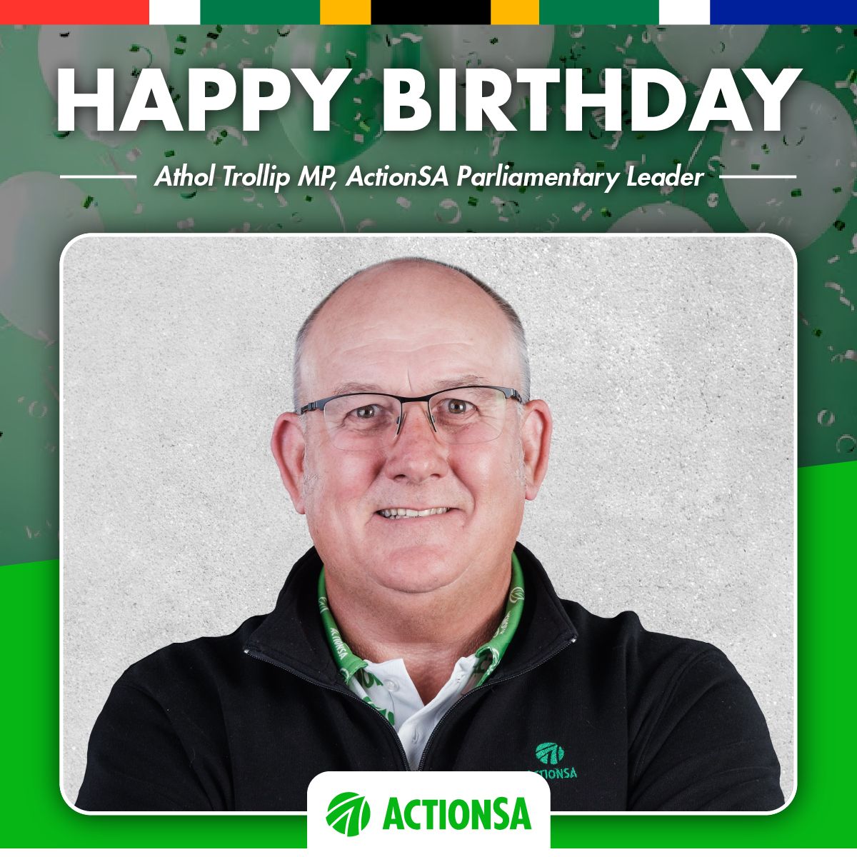 Gelukkige verjaardag aan ons parlementêre leier, 𝗔𝘁𝗵𝗼𝗹 𝗧𝗿𝗼𝗹𝗹𝗶𝗽 𝗠𝗣!

💚💚🇿🇦🇿🇦