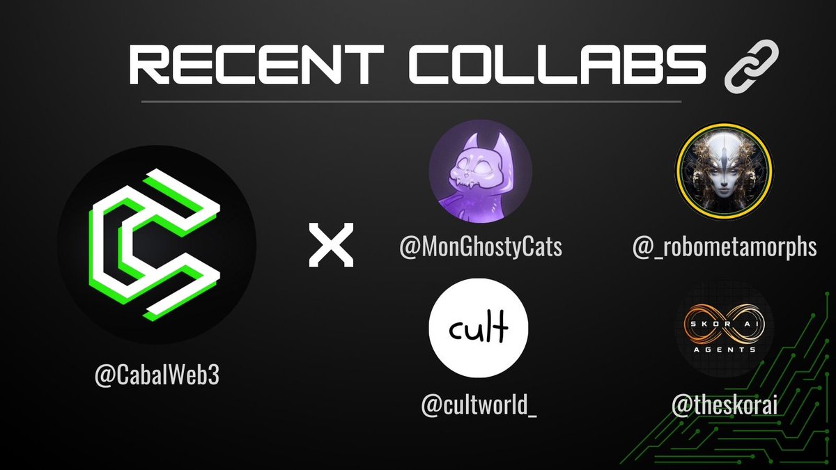 CabalWeb3's tweet image. Cabal Web3 is starting collaborations, we&apos;ve recently given spots for these projects to our community 🤝

More coming soon, join our discord server: discord.gg/qZU2UAXCXe