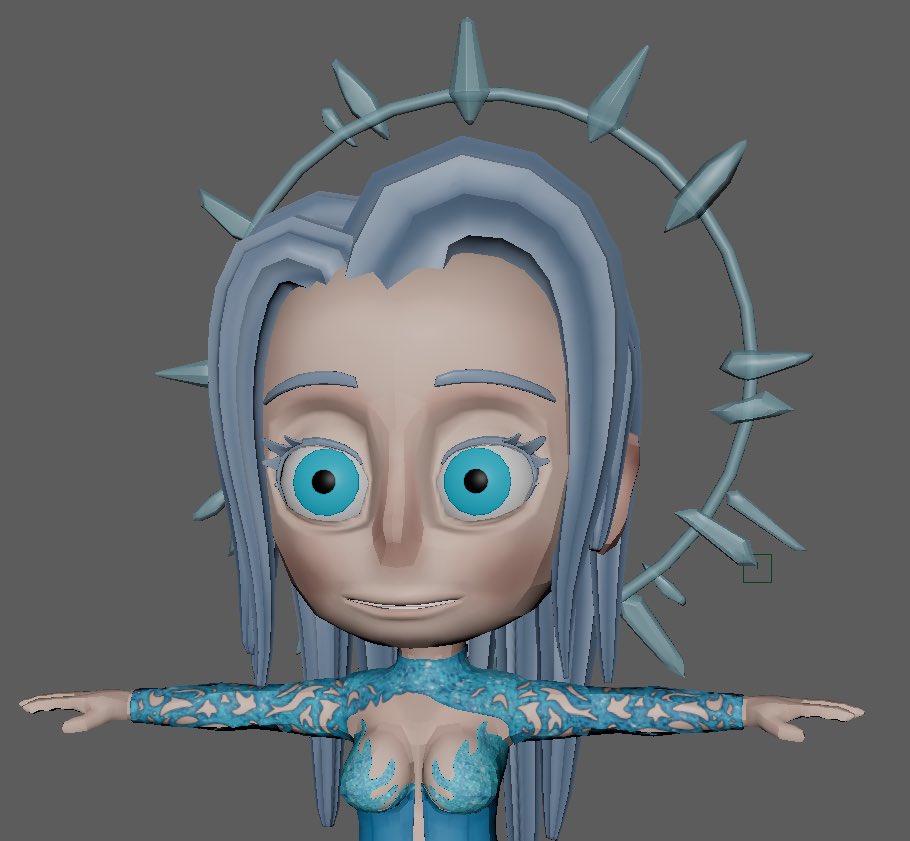 DragonIgnitis's tweet image. Finally had the time this year to go back and work on this 3D model. Before chibi model came out, I wanted to do my own semi-version of it back in 2024! This was a fun project to show my support for AmaLee! Hope to animate it in the future!
#MonARTch