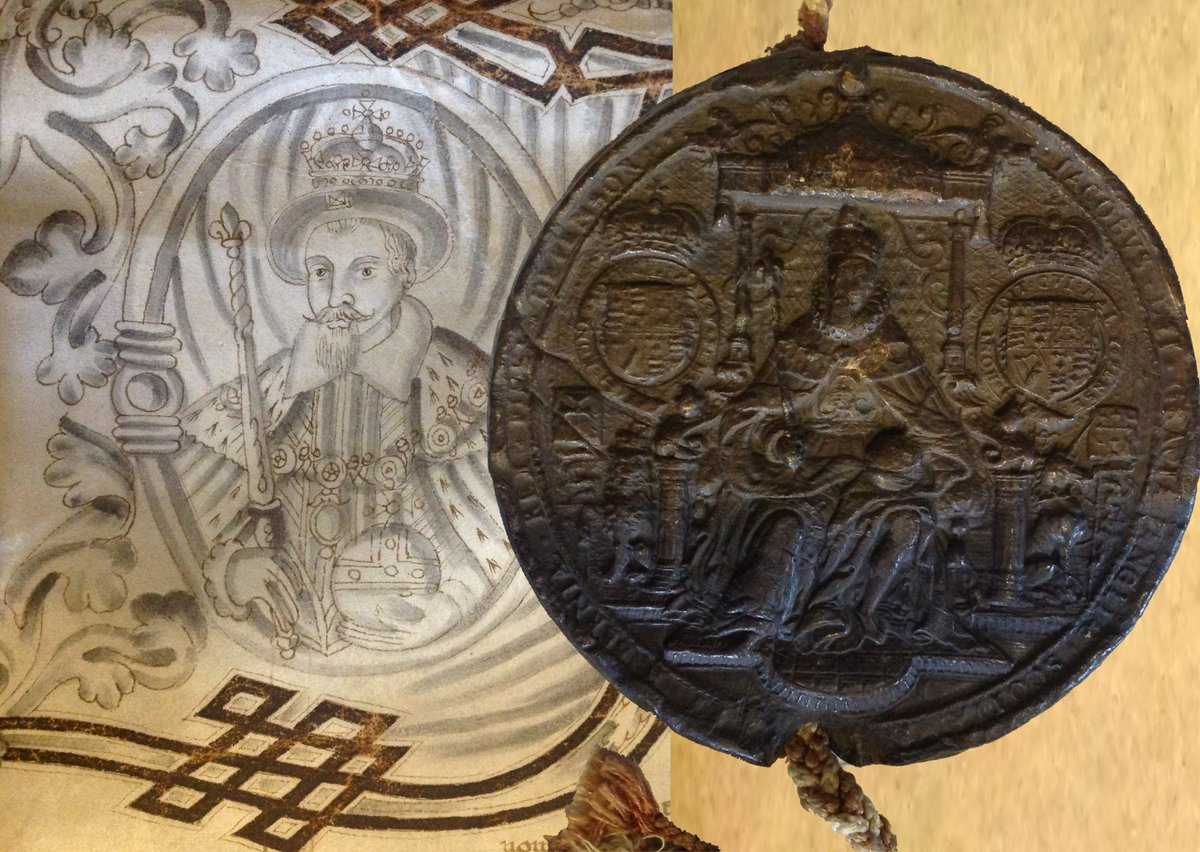 ReptonArchives's tweet image. Celebrating the first #SchoolArchivesDay with four photos of the School Archive, including documents from the medieval Priory, a 1621 charter bearing the Great Seal of James I, bound copies of the School magazine, and a photo of me perusing a volume of bound 17th century letters.