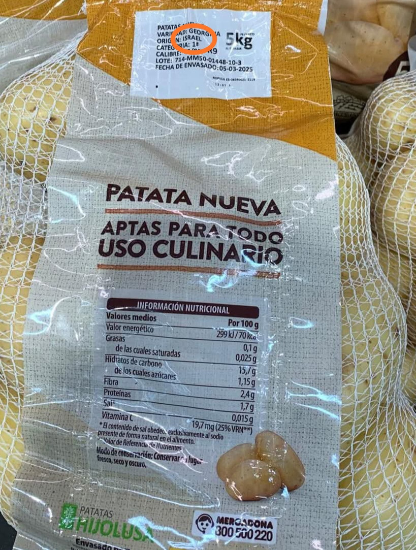 Ojo con la procedencia de las patatas de Mercadona 👇