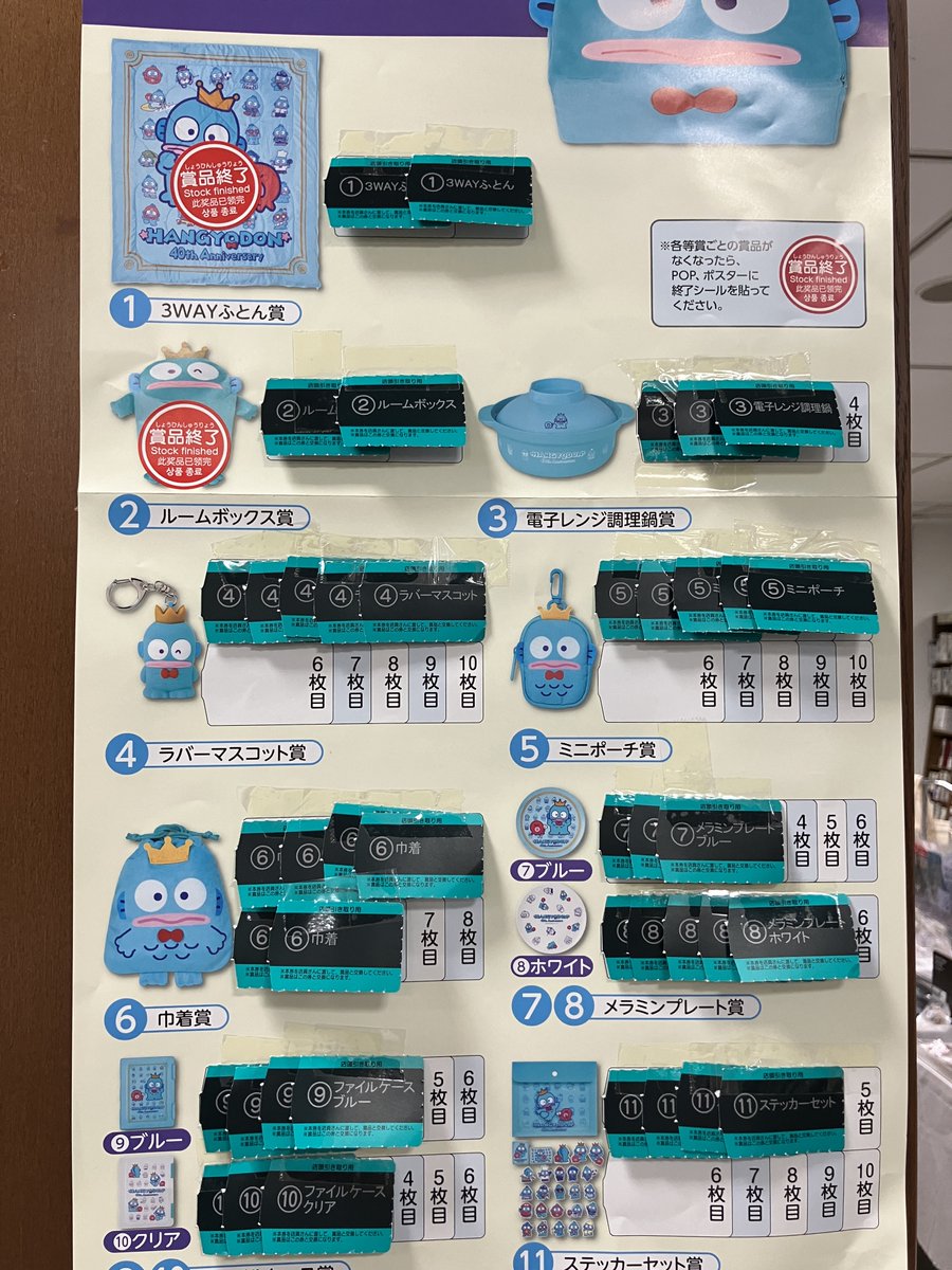 くじ販売】 サンリオ「ハンギョドン40thアニバーサリー当りくじ」800円