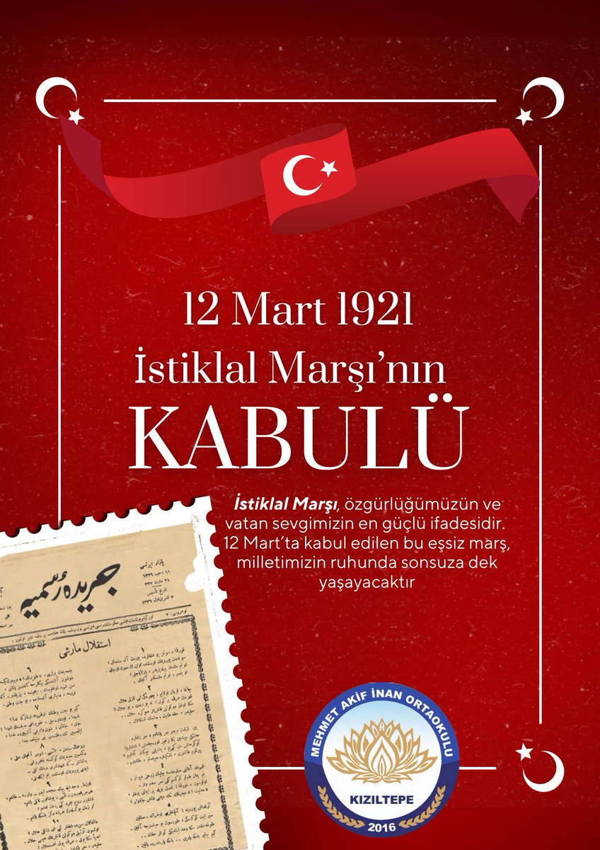 İstiklâl Marşımızın Kabulünün 104. Yılı ve Mehmet Akif Ersoy’u Anma Günü