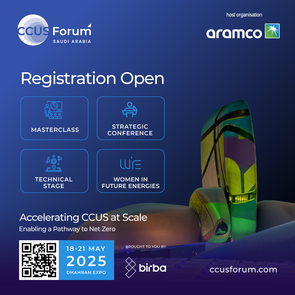 CCUS_forum's tweet photo. Registration is OPEN for the region’s top CCUS Forum!

📅 May 18-21, 2025 | 📍 Dhahran, Saudi Arabia

Join experts, leaders &amp; innovators shaping the future of carbon capture.

 Register now: https://t.co/Q6HMr88Ha5

#CCUSForum #CCUSForum2025 #CarbonCapture #ClimateAction https://t.co/4DGSyXADHm