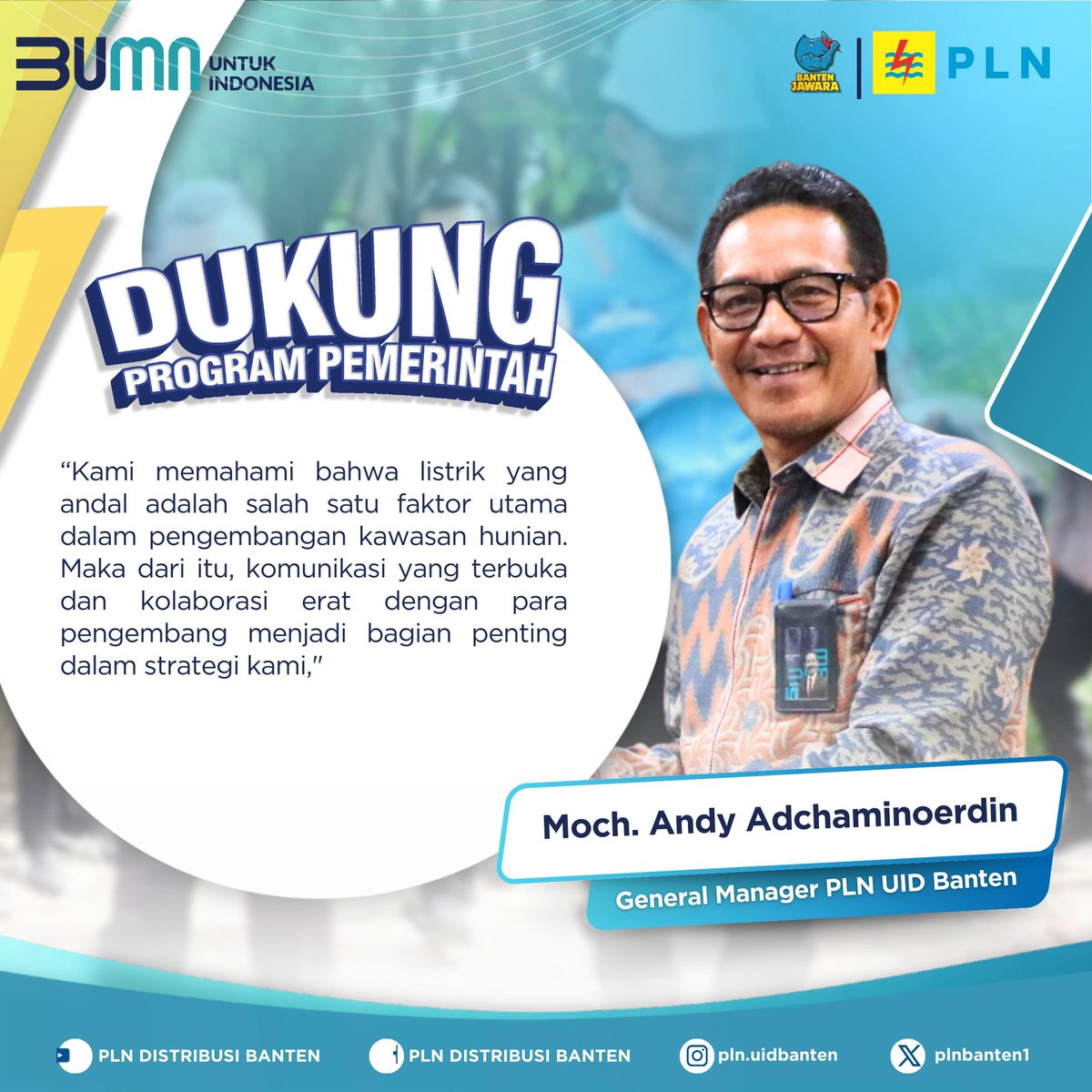 plnbanten1's tweet photo. Sinergi PLN dengan Pengembang Perumahan untuk Listrik Andal !
PLN UID Banten terus memperkuat kolaborasi dengan pengembang perumahan dalam mendukung Program Tiga Juta Rumah Pemerintah.
#PLNMobile #ListrikAndal #SinergiPerumahan #SmartHome
#PLNUIDBanten #SemuaMakinMudah https://t.co/ejQdyjhHAw