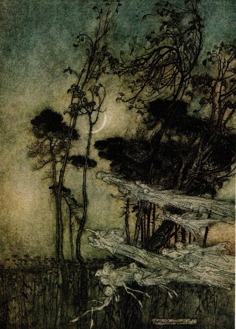 cris__x3's tweet photo. Arthur Rackham Shakespeare’s A Midsummer Night's Dream https://t.co/tESOp5mcFv