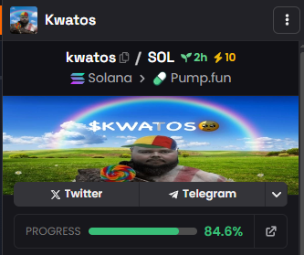 $KWATOS NOW PAID 10X BOOST PAID! MORE VOLUME SHOULD BE PICKING UP HERE WE ONLY GO TO THE MOON FROM HERE LFGGG SEND THISSSS FAR DIAMOND HANDS HOLD SO WELL LFGGG!!!!
CA:6x79emeDbEweTgWdRkVeBcFCozBDx54FDRRthXfEpump