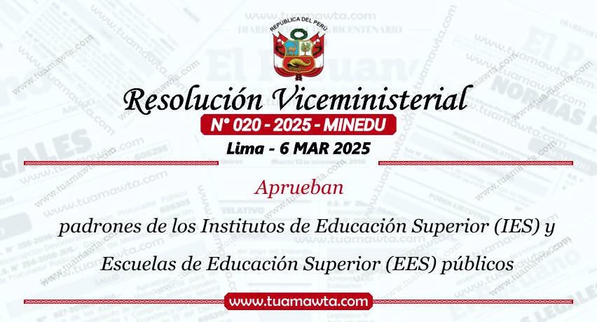 TAmawta's tweet photo. #Minedu aprueba padrones de los Institutos y Escuelas de Educación Superior #TuAmawta
https://t.co/eU4zDZcXtw https://t.co/Y6lx8fItVE