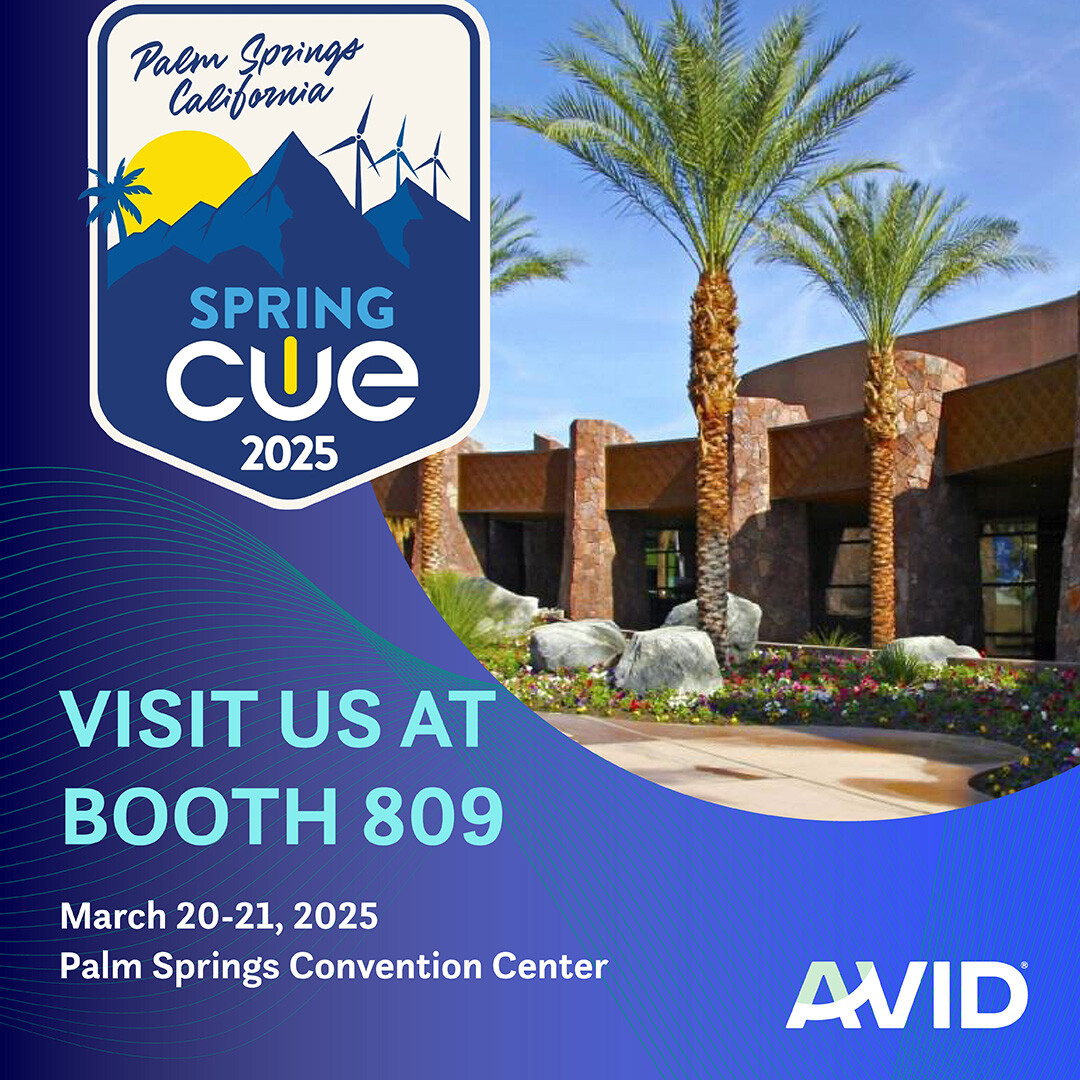 Spring CUE 2025 is one week away! 
Join AVID in Palm Springs on March 20-21 at Booth 809.

Explore audio solutions that enhance learning and connect with thousands of educators diving into STEM, digital literacy, and more!