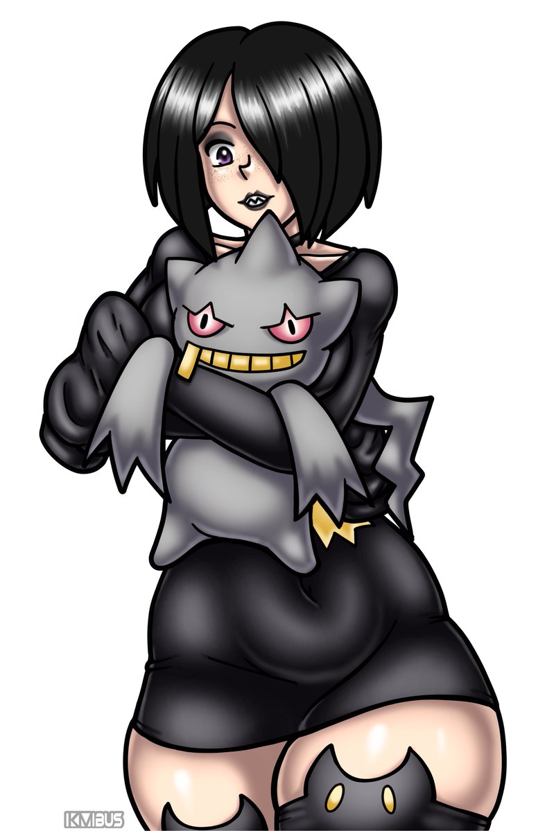 Finished #artcommission for <a href="/Kijurin_/">Kijurin</a>! This is of their OC Lilith with a banette.