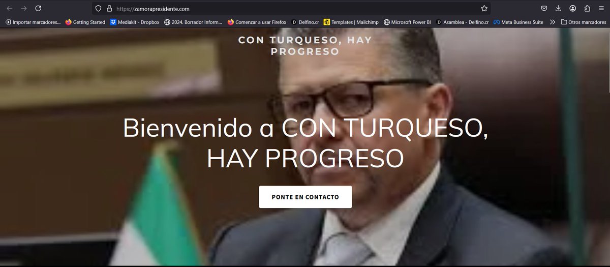 Zamora anunció que sus propuestas estarían disponibles en el sitio zamorapresidente.com... el sitio actualmente 👇😂