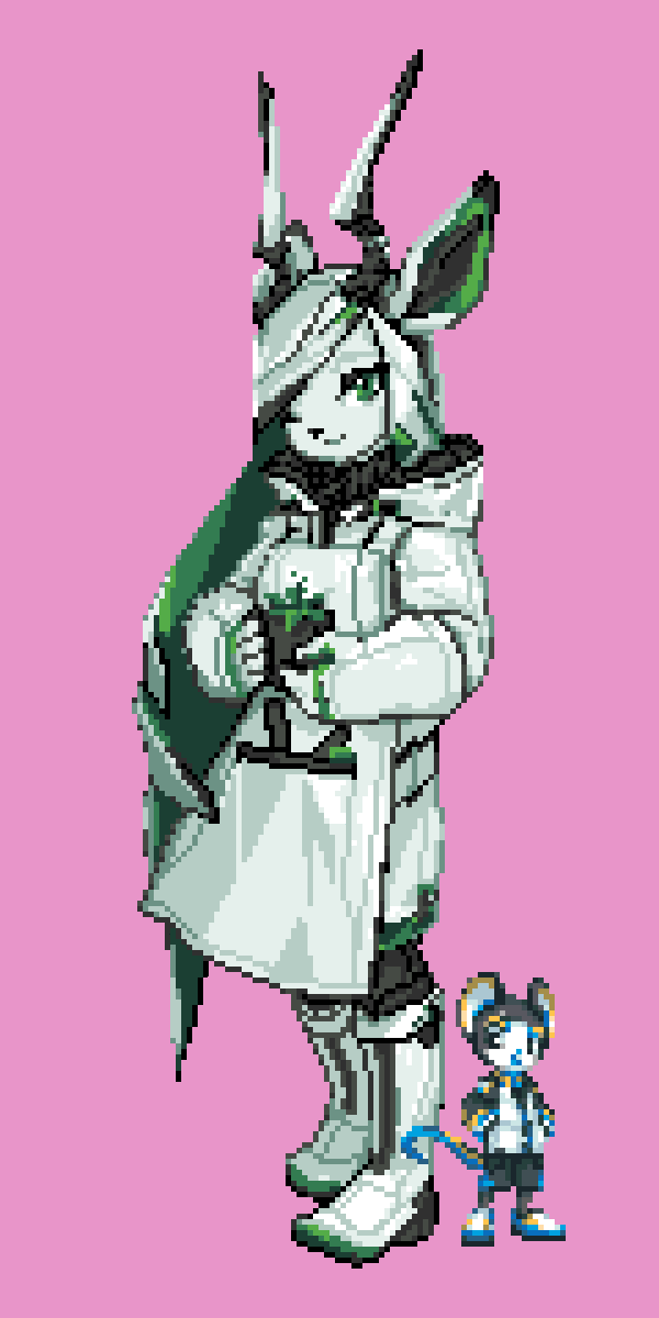 Mike Harvey (@awmikeharvey) on Twitter photo Pixel art practice! While this is FAN ART, this is ALSO A TRACE of <a href="/TysonTanX/">้ๅฑฑ (Tyson Tan)</a> 's artwork of Libbie and Tyson. I'm testing out my pipeline for pixelating high res art into portrait and sprite sizes for games. Credit to Tyson for his art. #FreedomPlanet #GalaxyTrailFanArt Pixel art practice! While this is FAN ART, this is ALSO A TRACE of <a href="/TysonTanX/">้ๅฑฑ (Tyson Tan)</a> 's artwork of Libbie and Tyson. I'm testing out my pipeline for pixelating high res art into portrait and sprite sizes for games. Credit to Tyson for his art. #FreedomPlanet #GalaxyTrailFanArt