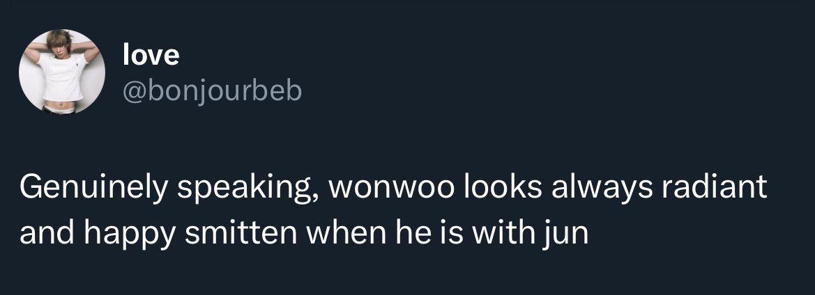 “wonwoo looks always radiant and happy smitten when he is with jun” a thread: