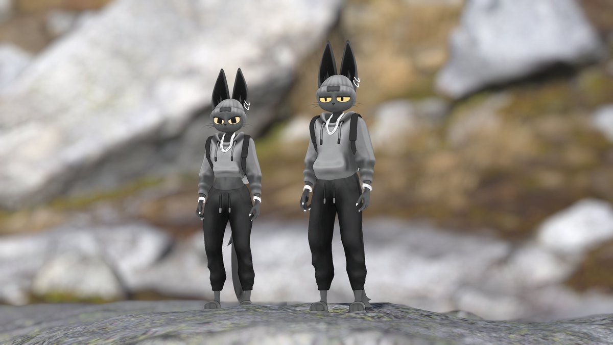 got jasper and ember in VRC now!!!
and getting the quest versions together to get ready for release hopefully this weekend.
#vrchatavatar #vrchat