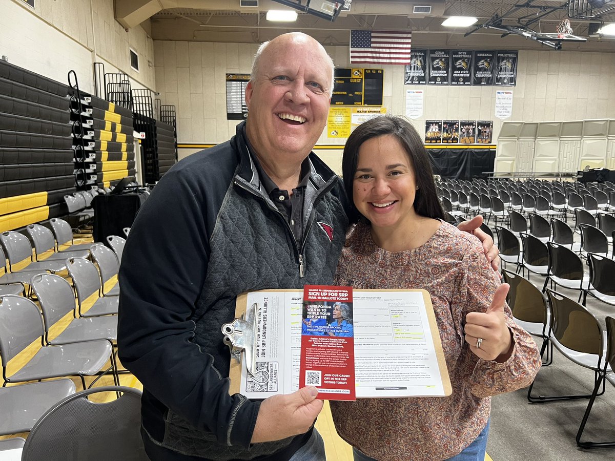 RealAngelGuess's tweet photo. Keith Woods on SRP board working hard to register SRP voters and educate people on why we can’t let out of state funded groups turn AZ into CA-style energy policies. 
🏜️🌵

Shoutout to Shelli Boggs! Sharing how she’s working hard to empower families and improve AZ education! ❤️🤍💙

2026 elections need you! Get involved @tpaction