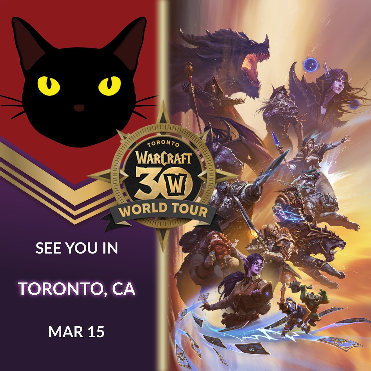 Who's coming to the #Warcraft event in Toronto on Saturday?  I'll be there - look for the cat!