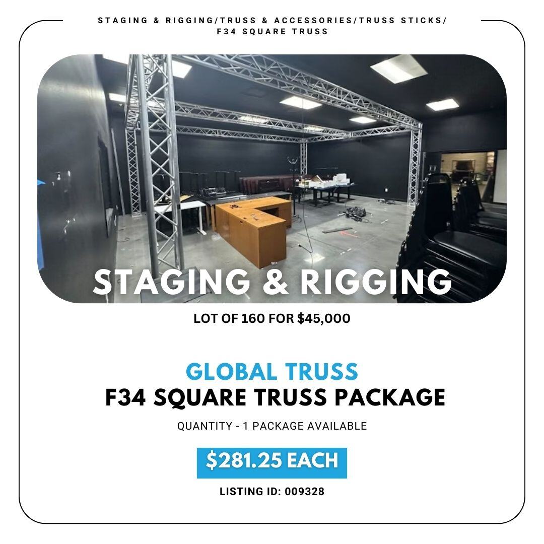 gearsource's tweet image. Pro-level trussing package! 🏗️ 1,300 ft of Global Truss F34 with all needed accessories! 💰 $45,000 – Limited availability! DM now - hubs.la/Q03bs81V0 #TrussSystem #EventTech #ConcertProduction