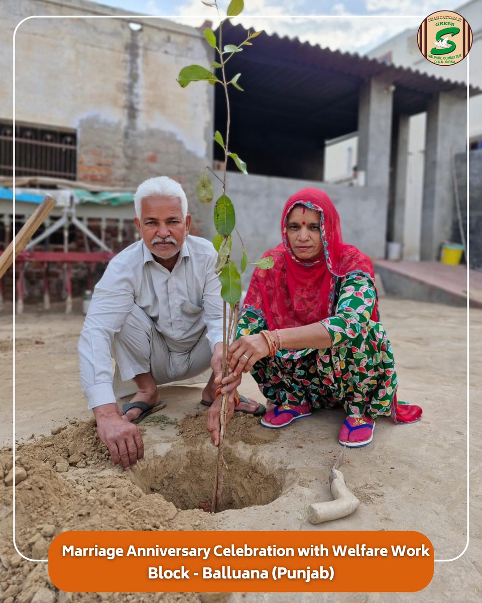 GreenSwelfares's tweet photo. Shah Satnam Ji Green ‘S’ Welfare Committee volunteers from Balluana marked their marriage anniversary in a meaningful way by planting saplings, contributing to a greener future. On the other hand, a volunteer from Sri Ganganagar celebrated his birthday by donating blood, spreading the gift of life. 

A celebration of love, life, and compassion!

 #DonateBloodSaveLife #GreenEarth #PlantATree #LifeChangingActs