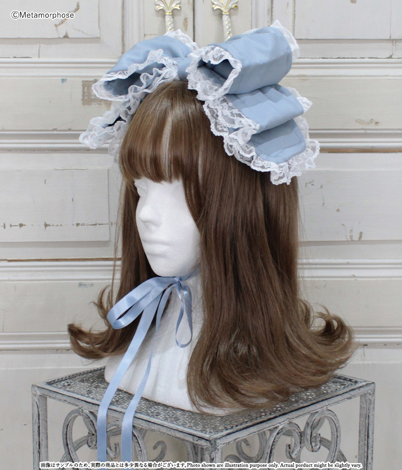 MetamorphoseEng's tweet photo. 🎀COMING SOON
Lace Bow Headdress
https://t.co/ZhUc3B6NkL
colors: Pink, Blue Gray, Black
Release Date: around noon on March 14th (JST) online💕
#capedress #headdress #headbow
#metamorphose #mtdf #Lolitafashion https://t.co/gKKKLfPGCR