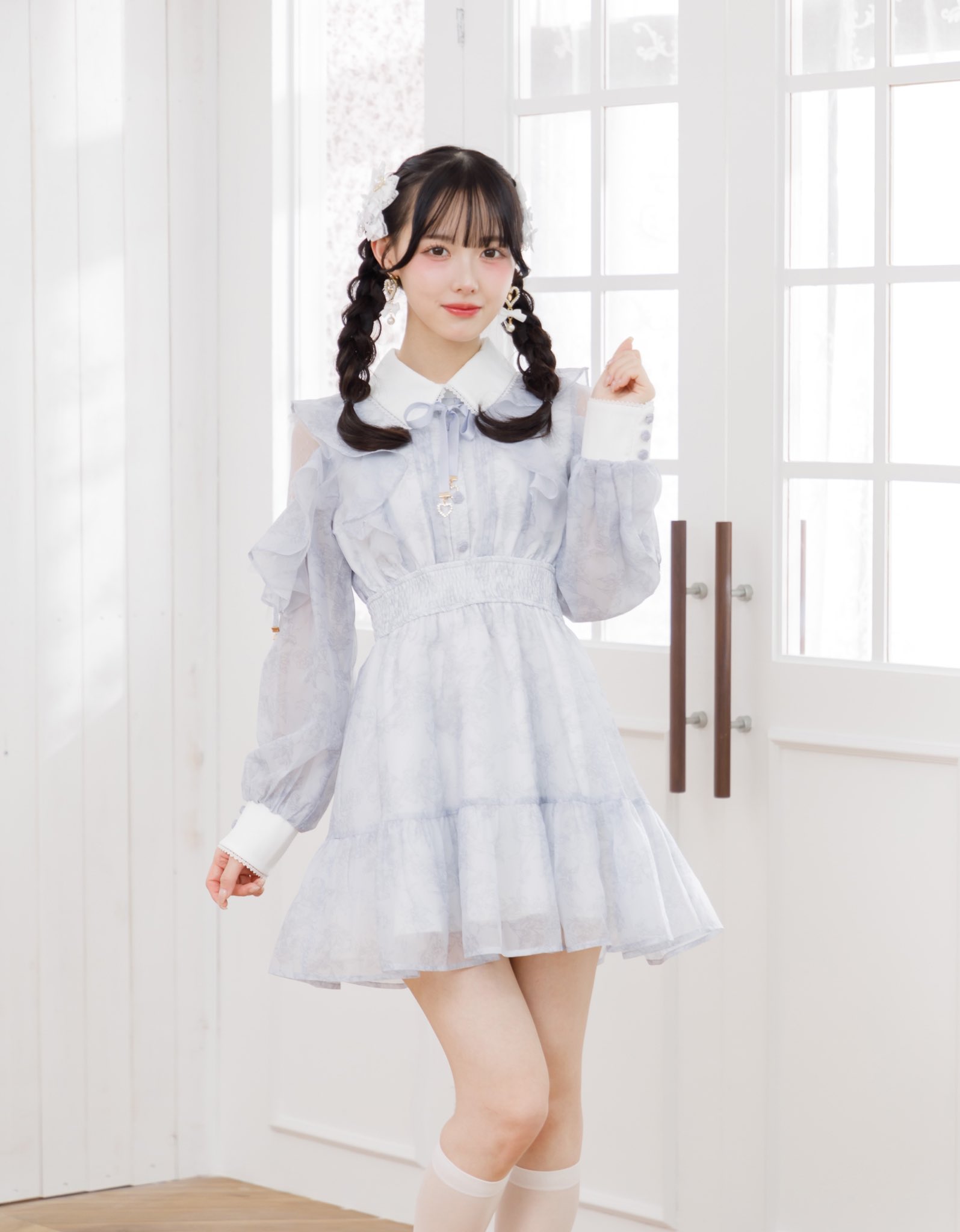 ROJITA 花柄ミニワンピース　ブルー ROJITA on X: 
