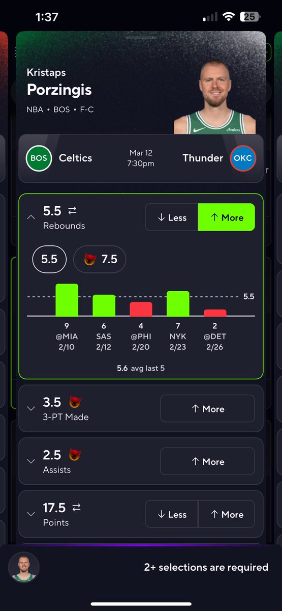Trap_Lockz's tweet photo. * 🔥🔐 TRAP LOCKZ POTD 🔐🔥*

KRISTAPS HAS NEVER WENT UNDER THIS LINE AGAINST OKC IN HIS LAST 5/5 MATCHUPS WITH THEM HE HAS HAD 9,10,10,12, AND 9 THIS IS SIMPLY TOO LOW NOT TO TAKE! CLICK THE LINK IN MY BIO FOR MY PAIR ✅🤞🏾 https://t.co/pPqEPHIQDB