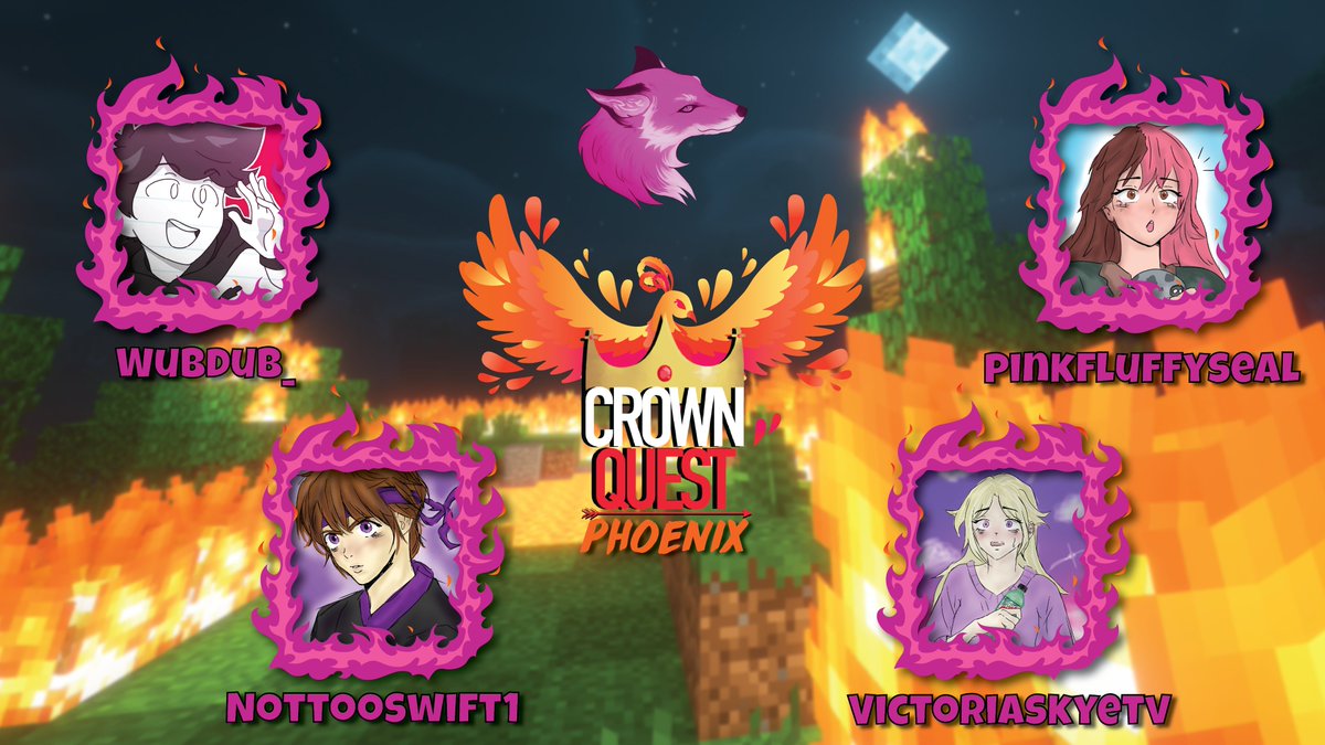 Crown Quest (@crownquestmc) on Twitter photo 👑Crown Quest Phoenix👑
🚨Fuschia Foxes🚨
<a href="/WubDubYT/">WubDub</a>
<a href="/NotToo_Swift/">Swift🔜TwitchCon SD</a>
<a href="/victoriaskyetv/">vic • twitchcon SD 8 DAYS!!</a>
<a href="/pinkfluffyseal/">pink 🔜 twitch con SD</a>
📅Event Date: March 22nd @ 3pm EST 👑Crown Quest Phoenix👑
🚨Fuschia Foxes🚨
<a href="/WubDubYT/">WubDub</a>
<a href="/NotToo_Swift/">Swift🔜TwitchCon SD</a>
<a href="/victoriaskyetv/">vic • twitchcon SD 8 DAYS!!</a>
<a href="/pinkfluffyseal/">pink 🔜 twitch con SD</a>
📅Event Date: March 22nd @ 3pm EST
