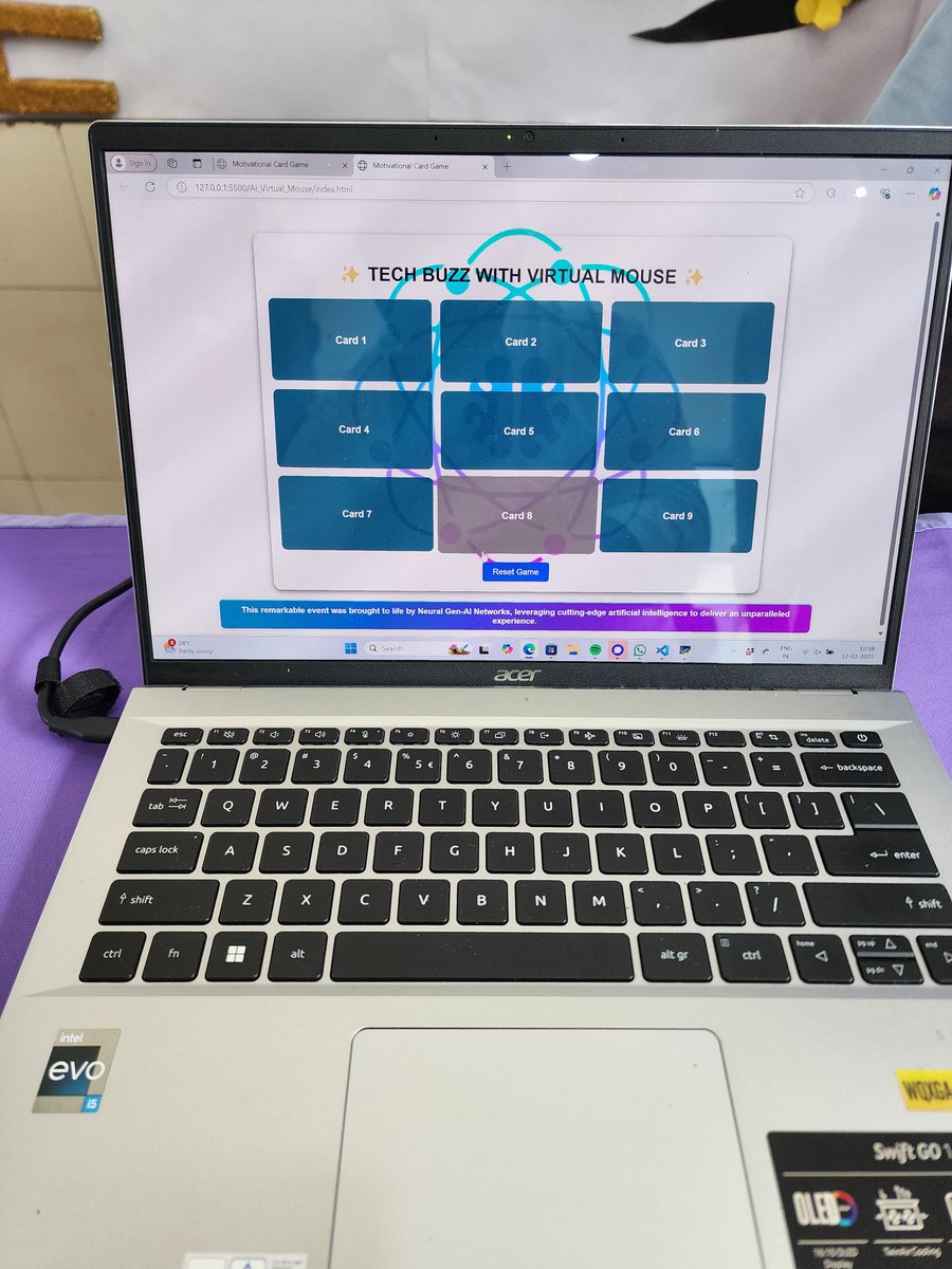 neural_genai's tweet image. Neural Gen-AI Networks proudly presented Tech Buzz Virtual Mouse at Algoverse 2025, the AI and IT innovation symposium at AVS Engineering College.
🌐 learn more @ genainetworks.in
#NeuralTechBuzzVirtualMouse #GestureContro